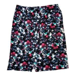 Talbots Womens Floral Pencil Skirt Blue Pink Green Womens 10